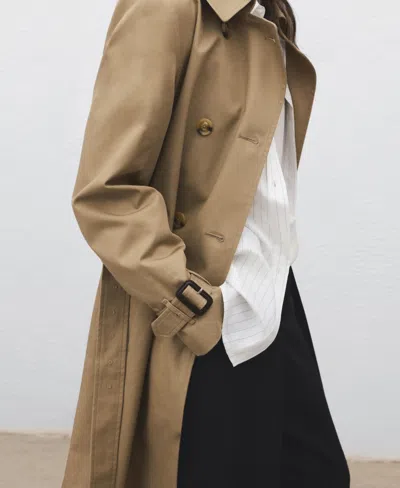 Mango Women's Belted Classic Trench Coat In Brown