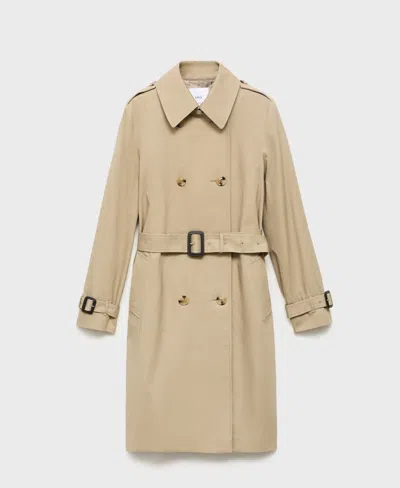Mango Women's Belted Classic Trench Coat In Brown