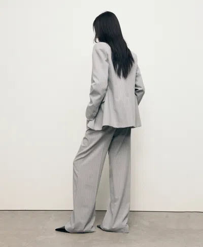 Mango Women's Pinstripe Suit Pants In Gray