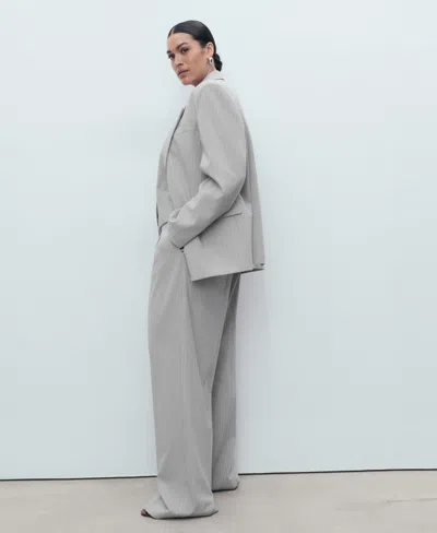 Mango Women's Pinstripe Suit Pants In Gray