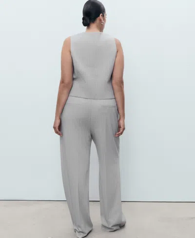 Mango Women's Pinstripe Suit Pants In Gray