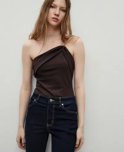 Mango Women's Sienna Flared Cropped Jeans In Blue