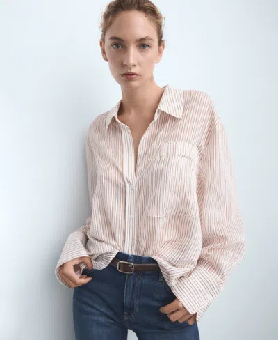 Mango Women's Violet Flared High-rise Jeans In Blue