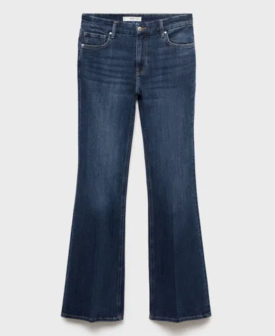 Mango Women's Violet Flared High-rise Jeans In Blue