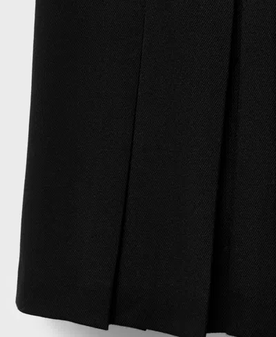 Mango Pleated Mini Skirt In Black