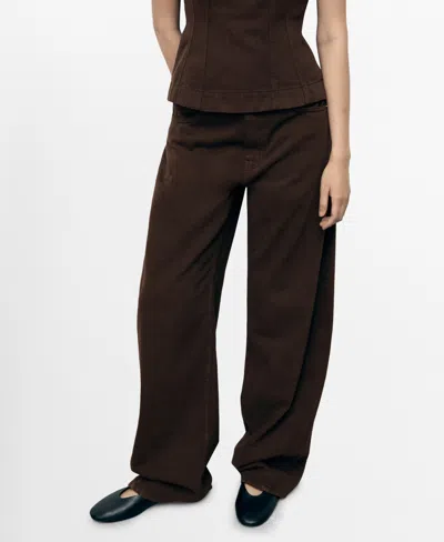 Mango Women's Mid-rise Balloon Jeans In Brown