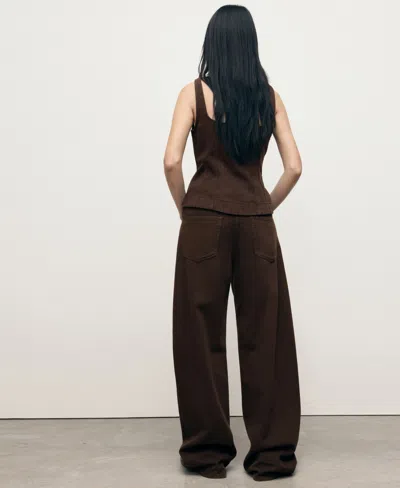 Mango Women's Mid-rise Balloon Jeans In Brown