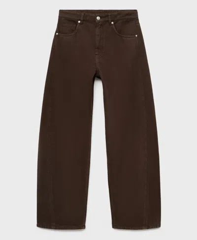 Mango Women's Mid-rise Balloon Jeans In Brown