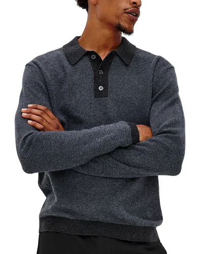 Rails Anders Wool Blend Polo Sweater In Blue