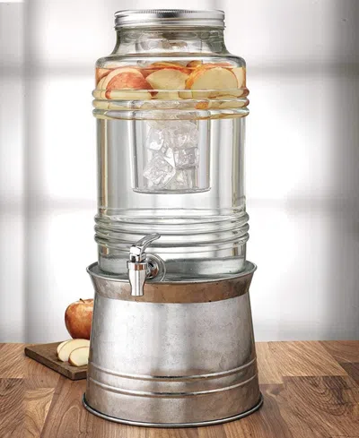 Circleware Breeze Beverage Dispenser With Ice Insert 2.4 Gallon In Transparent