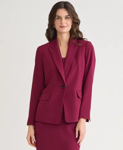 Kasper Women's One-button Blazer, Regular & Petite In Red