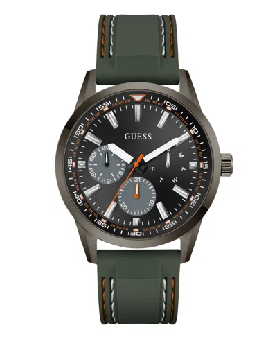 Guess Men's Green Gunmetal Multi-function Watch, 44mm In Green