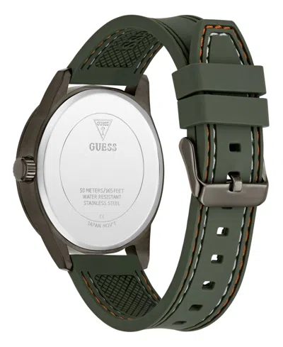 Guess Men's Green Gunmetal Multi-function Watch, 44mm In Green