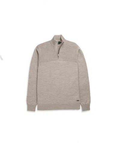 Rodd & Gunn Quail Rise Merino Wool Quarter Zip Sweater In Neutral