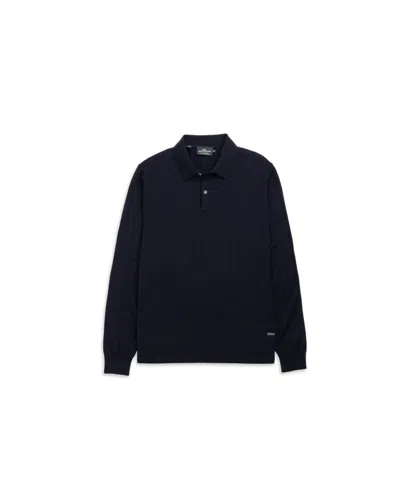 Rodd & Gunn Murdoch Textured Wool Polo Sweater In Black