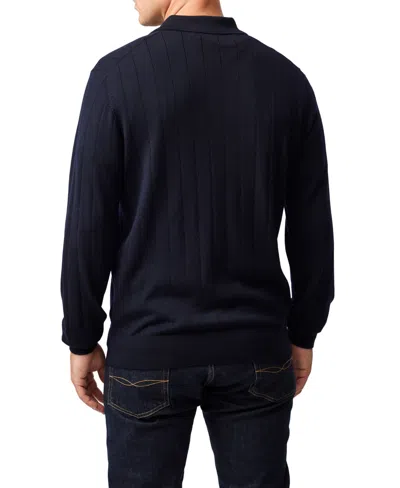 Rodd & Gunn Murdoch Textured Wool Polo Sweater In Black
