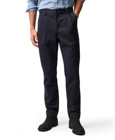 Rodd & Gunn Fielding Pleated Tapered Cotton Twill Chinos In Blue