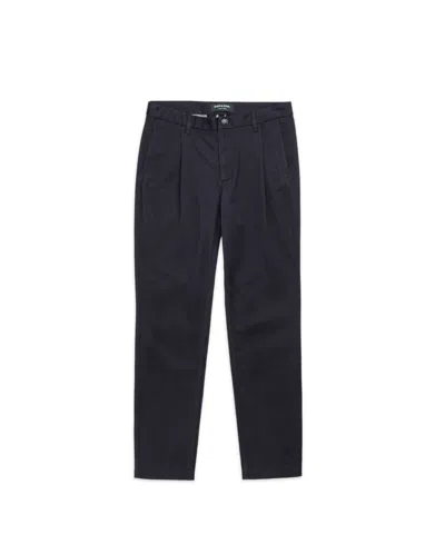 Rodd & Gunn Fielding Pleated Tapered Cotton Twill Chinos In Blue