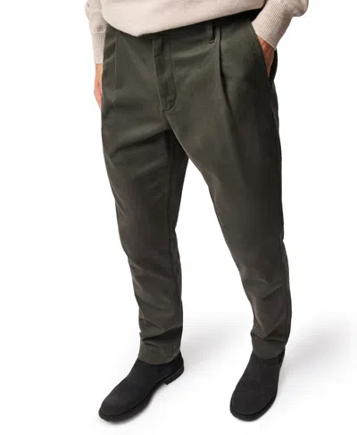 Rodd & Gunn Fielding Pleated Tapered Cotton Twill Chinos In Green