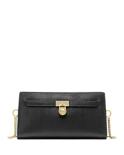 Michael Kors Hamilton Moderne Extra-small Leather Convertible Crossbody Bag In Black