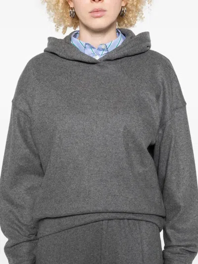 Bite Studios Knitted Hoodie In Gray