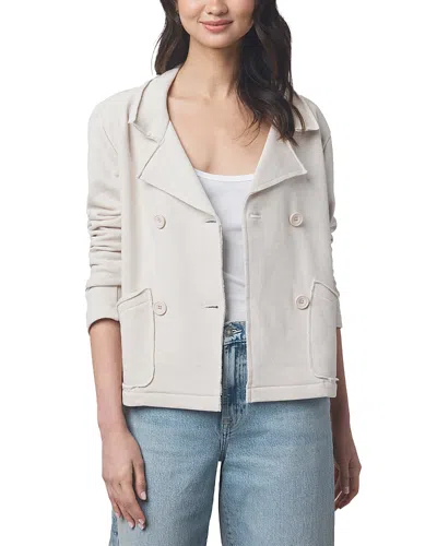 Splendid French Terry Double Breasted Blazer In Neutral