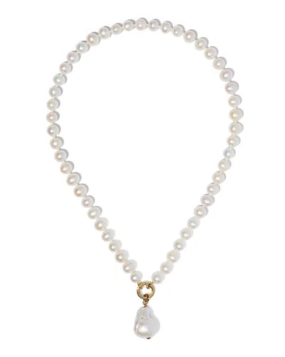Nadri Poppy Cultured Freshwater Pearl Pendant Necklace, 18 In White
