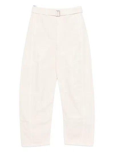 Lemaire Pants With "twisted" Belt In White