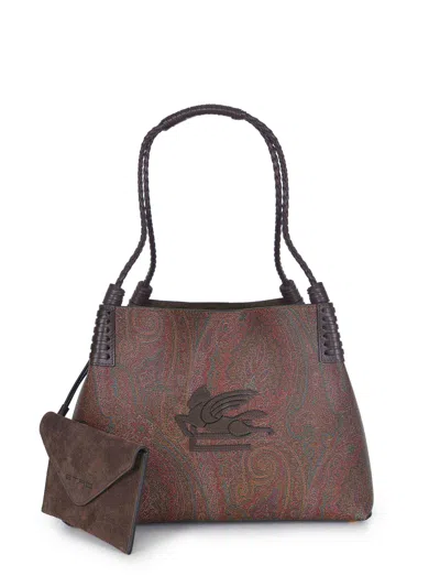 Etro Shopping Bag "libra" In Brown
