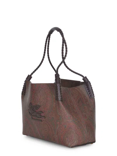 Etro Shopping Bag "libra" In Brown