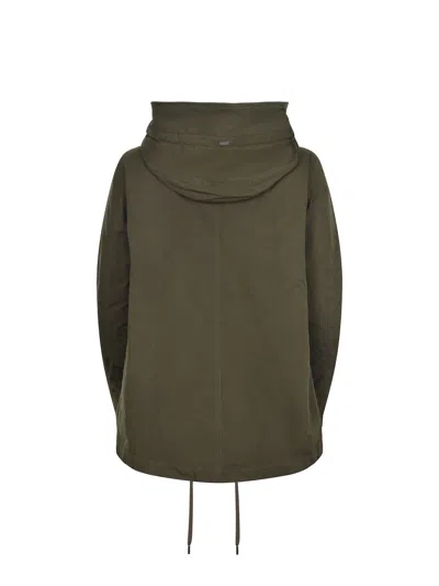Herno Puffer Jackets With Drawstring Hem And Hood In Green