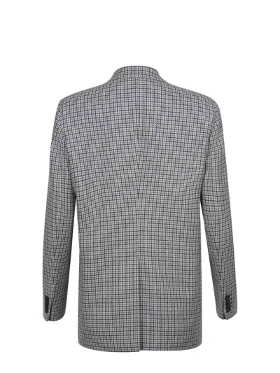 Tagliatore Long-sleeved Suit Jacket In Gray