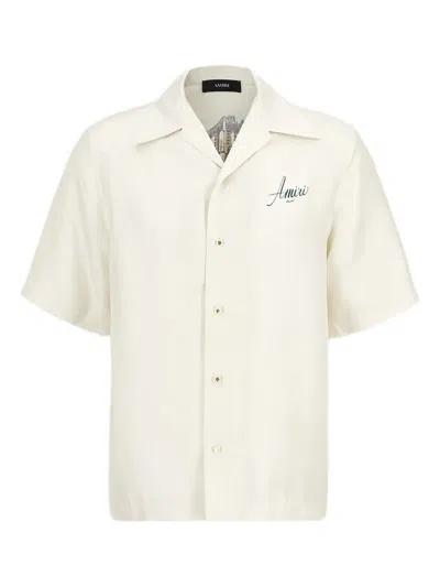 Amiri Building-print Short-sleeved Shirt In Neutral
