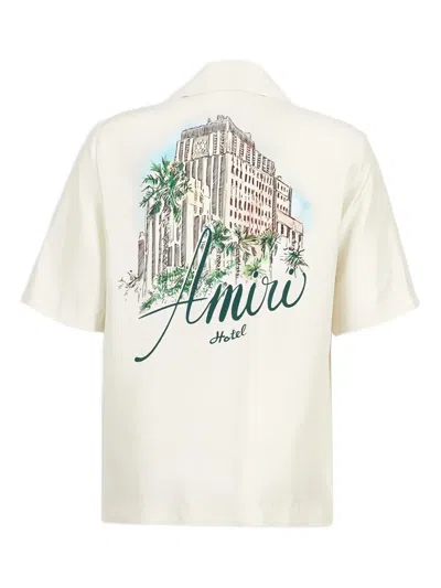 Amiri Building-print Short-sleeved Shirt In Neutral