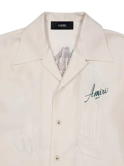Amiri Building-print Short-sleeved Shirt In Neutral