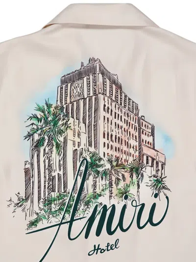 Amiri Building-print Short-sleeved Shirt In Neutral