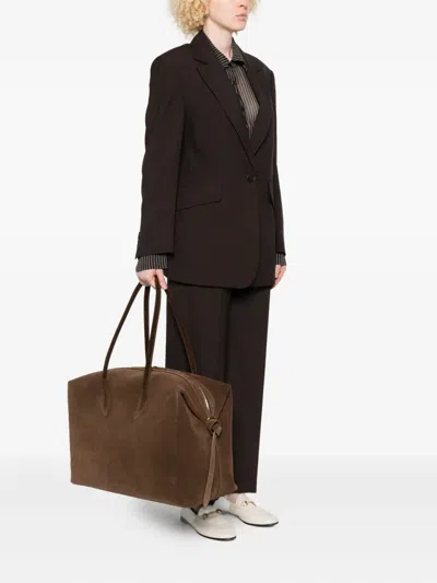 Yuzefi Double Handle Shoulder Bag In Brown