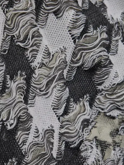 Diesel Frayed Houndstooth Top In Multi