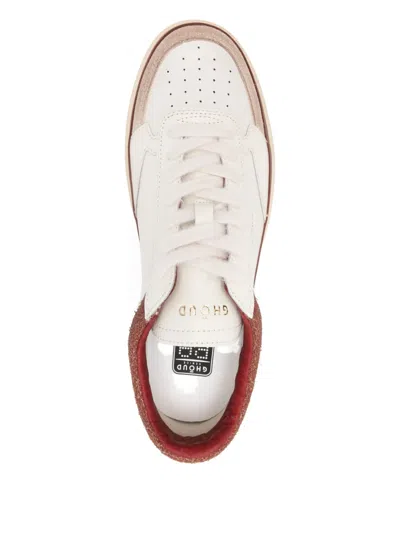 Ghoud Ghōud 'pads' Sneakers In White And Beige Leather In White
