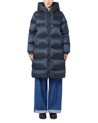 Max Mara The Cube Quilted Parka In Blue