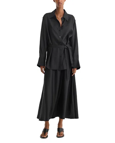 Rohe Silk Gilet Dress In Black