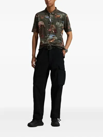 Polo Ralph Lauren Printed Polo Shirt In Green