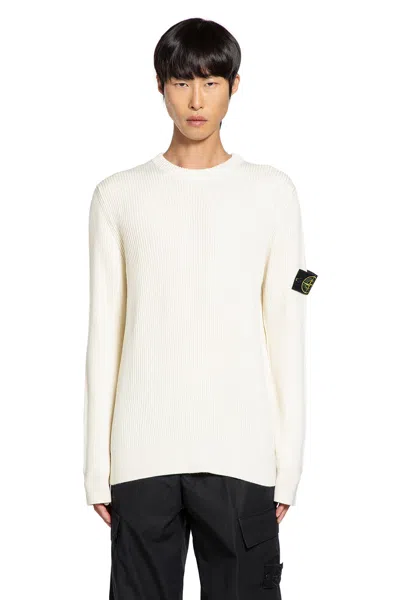 Stone Island Sweater With Brushed Texture In Neutral