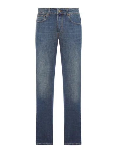 Incotex Cotton Denim Jeans In Blue