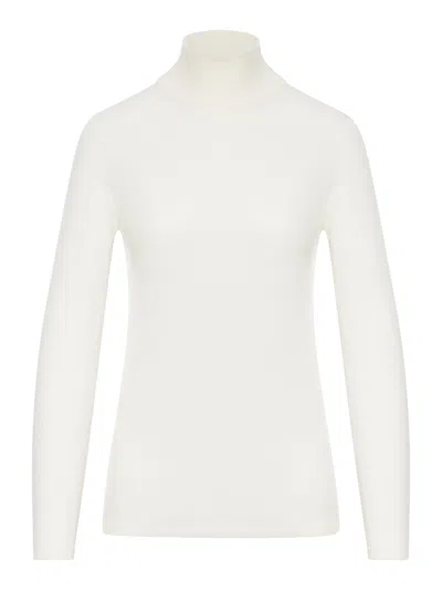 Max Mara Meana Cashmere Turtleneck In White