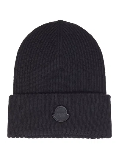 Moncler Genius Moncler 4 Edward Enninful Ee72 Responsible Virgin Wool Hat In Black