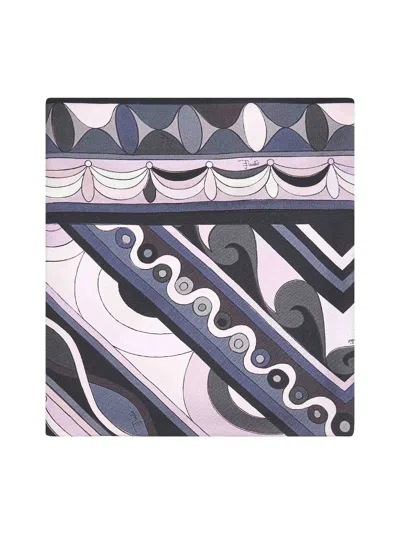 Pucci Printed Silk Twill Triangle Scarf In Multi