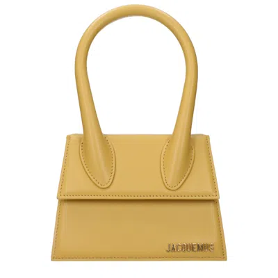 Jacquemus Yellow Leather Handbags