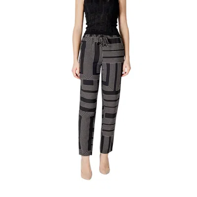 Jacqueline De Yong Black Viscose Pant In Black