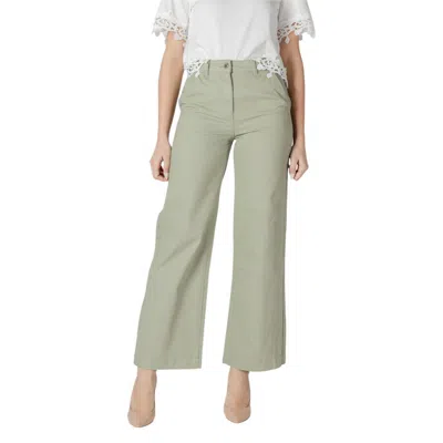 Morgan De Toi Green Cotton Relaxed Fit Jean In Green